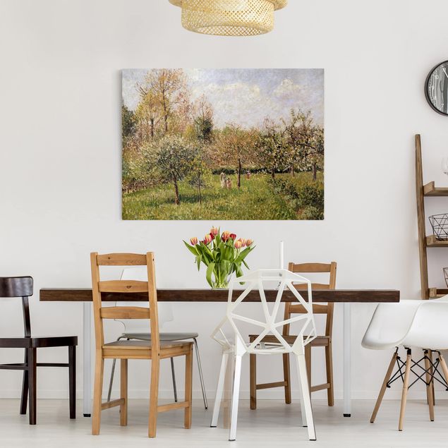 Quadro puntinismo Camille Pissarro - Primavera a Eragny