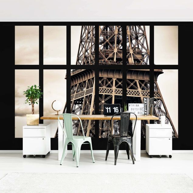 Carta da parati tnt Finestra - Torre Eiffel Parigi
