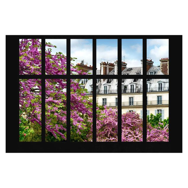 Carta da parati città Finestra - Primavera a Parigi