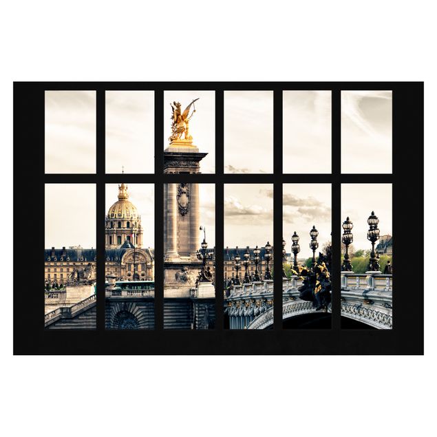 Carte da parati architettura Finestra - Pont Alexandre Parigi