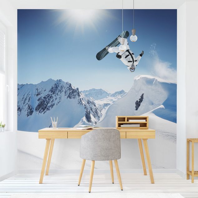 Decorazioni camera neonato Snowboarder volante