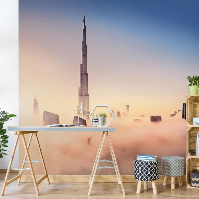Carta da parati adesiva Skyline di celeste di Dubai
