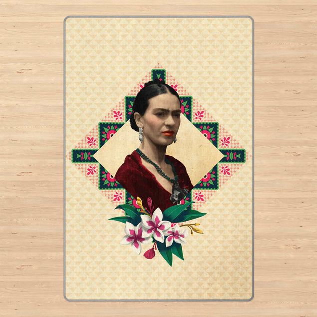 Tappeti moderni Frida Kahlo - Fiori e geometria