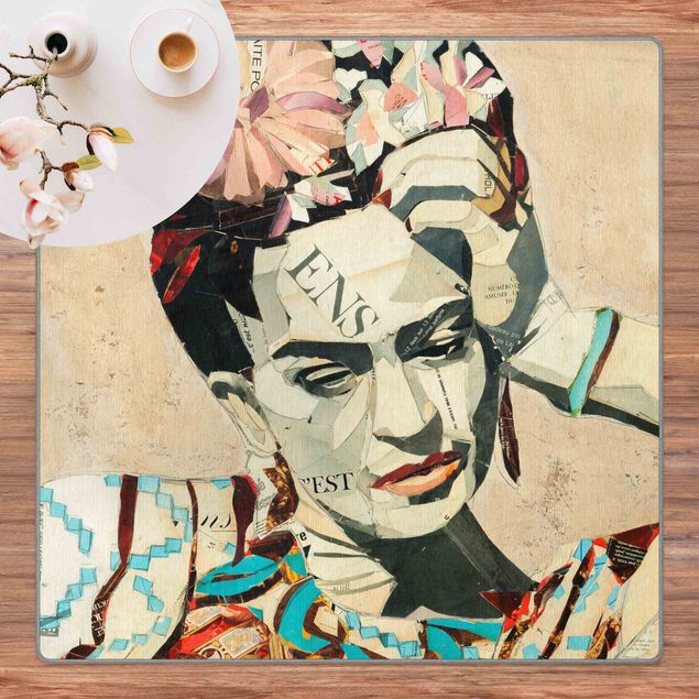 tappeti beige Frida Kahlo - Collage No.1