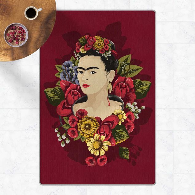 tappeto design moderno Frida Kahlo - Rose