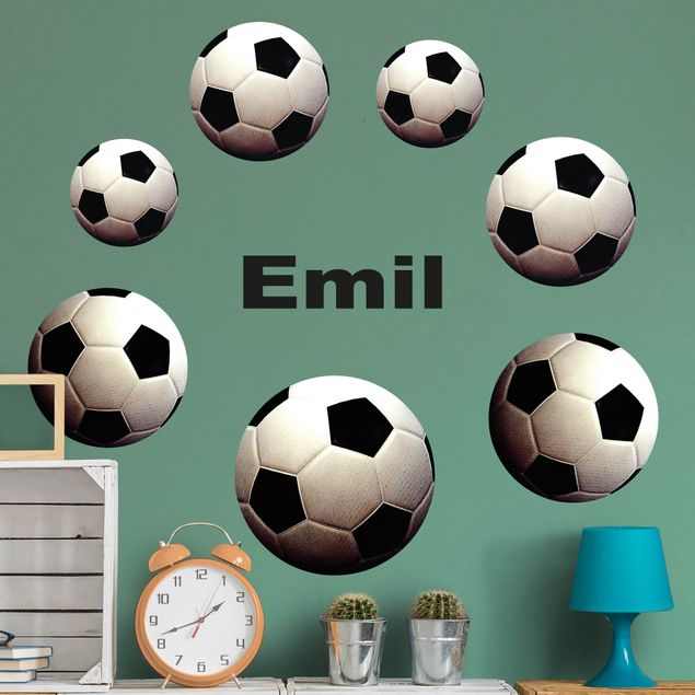 Adesivi murali calcio Set di palloni da calcio