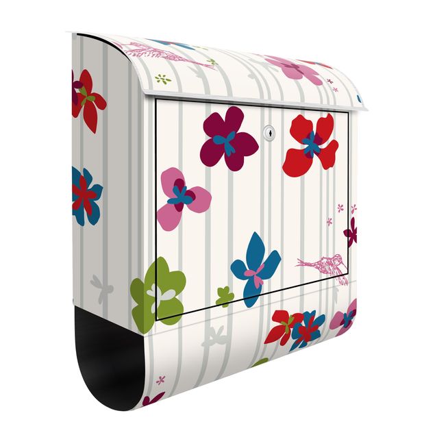 Cassette della posta con fiori Floral Pattern