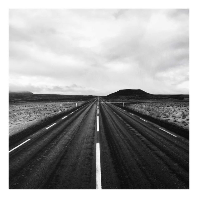 Quadri stampe Strada dritta in Islanda