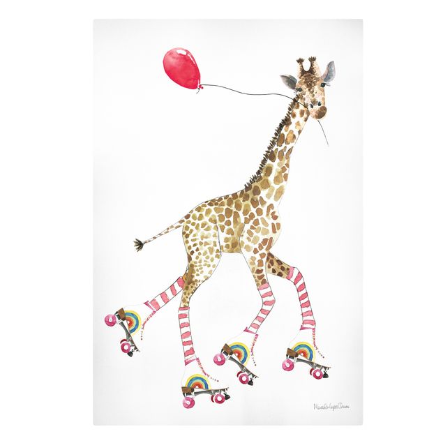 Quadro animali Giraffa in gita
