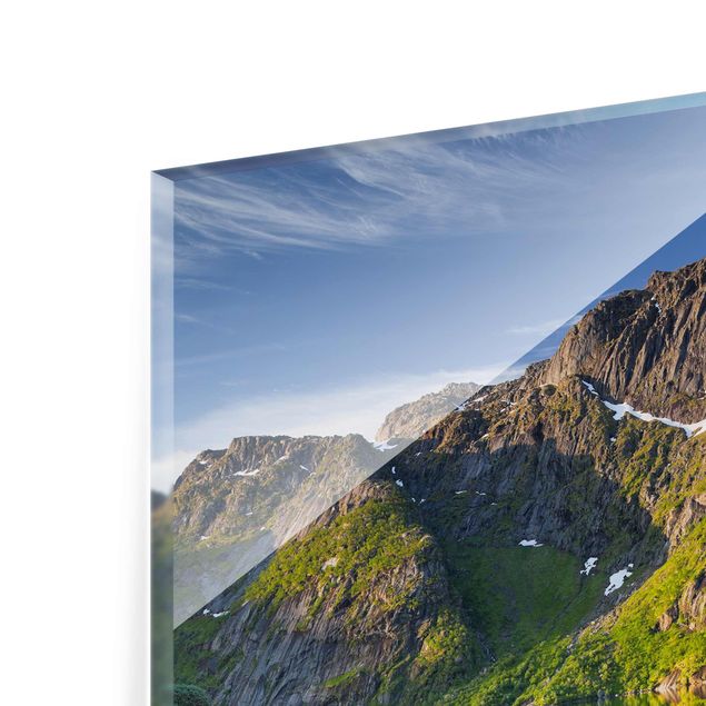 Quadri Rainer Mirau Paesaggio montano con riflessi d'acqua in Norvegia