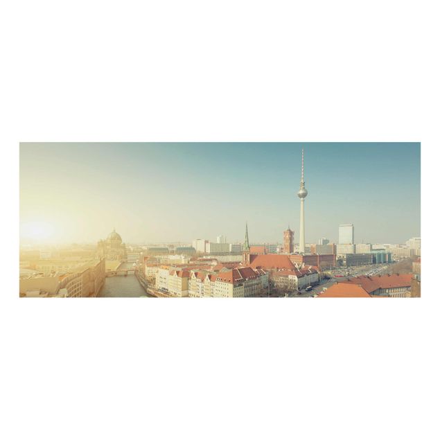 Quadri skyline  Berlino al mattino