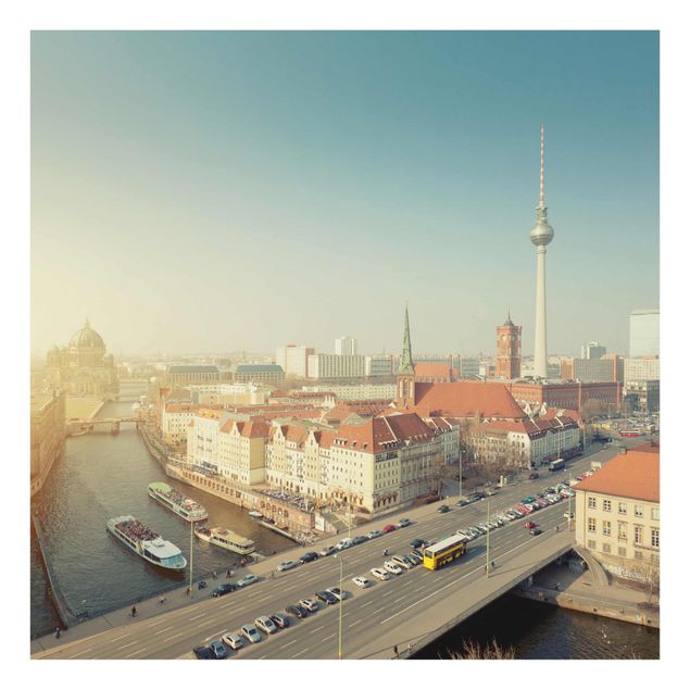 Quadro città Berlino al mattino