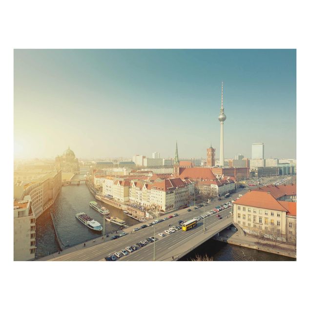 Quadro città Berlino al mattino