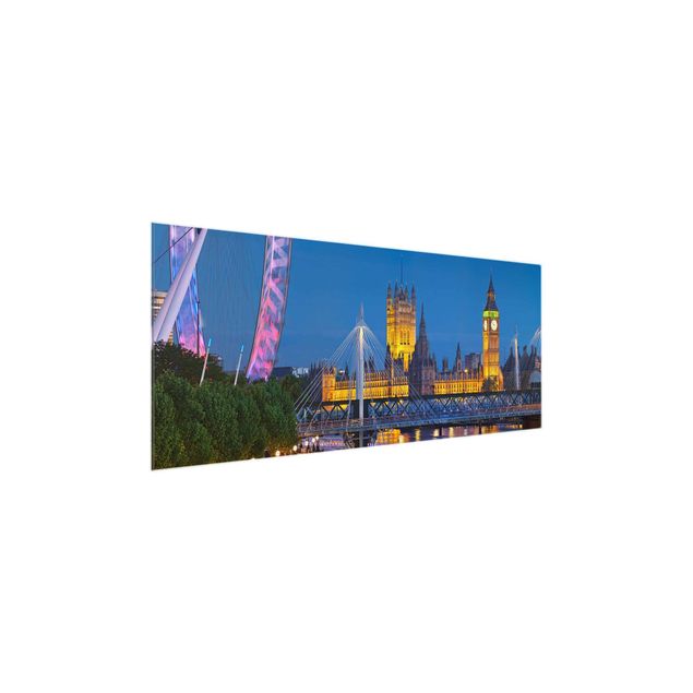 Quadri moderni   Big Ben e Westminster Palace a Londra di notte