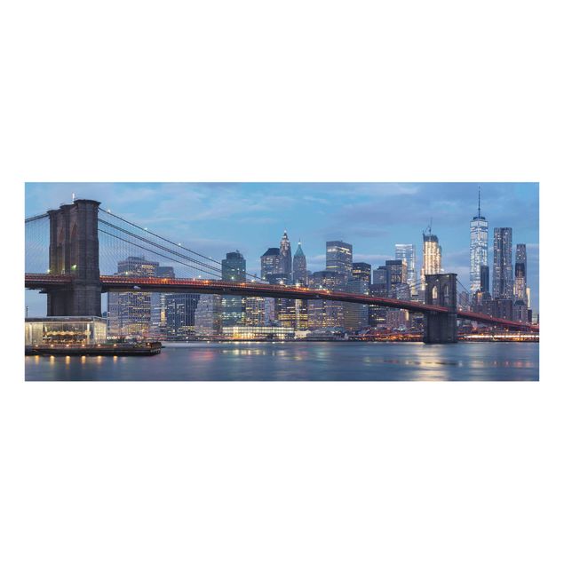 Quadri skyline  Ponte di Brooklyn Manhattan New York