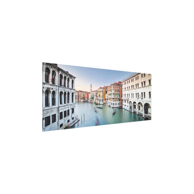 Quadro moderno blu Vista sul Canal Grande dal Ponte di Rialto Venezia