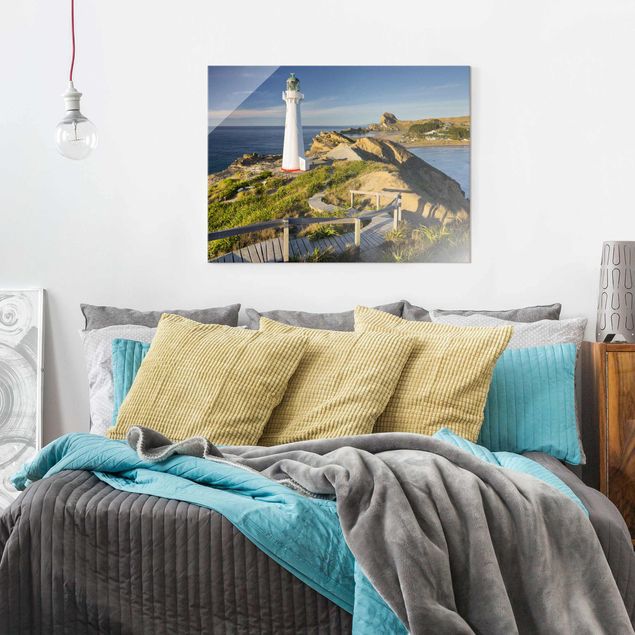 Quadri mare Faro di Castle Point in Nuova Zelanda