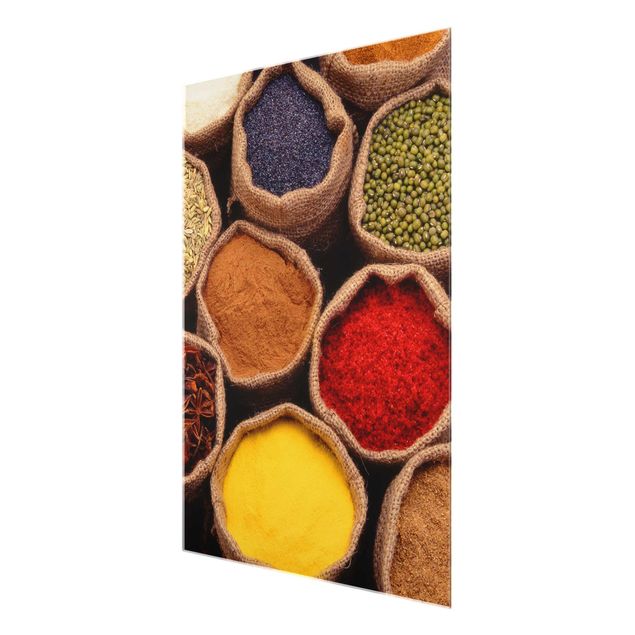 Quadro in vetro - Colourful Spices - Verticale 3:4
