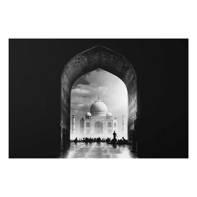 Glas Magnetboard La porta del Taj Mahal
