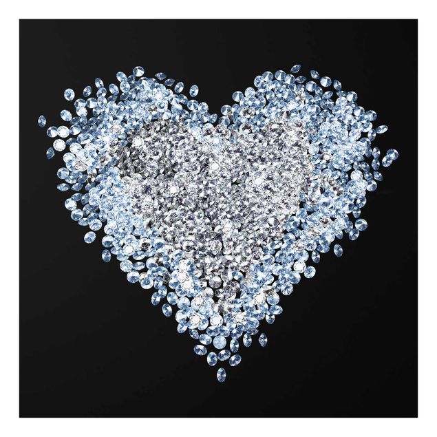 Quadro in vetro - Diamond Heart - Quadrato 1:1