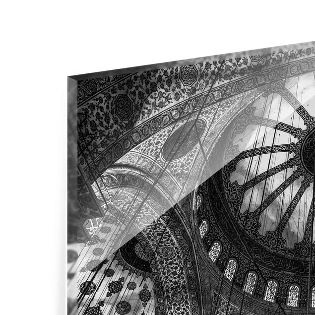 Quadro in vetro - Le cupole della Moschea Blu - Large 3:4