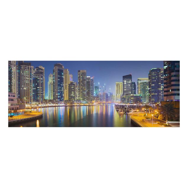 Stampe Dubai Skyline di notte