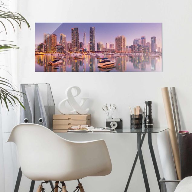 Quadro città Dubai Skyline di e Marina