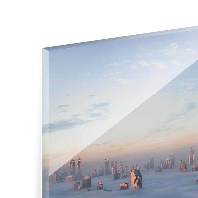 Glas Magnettafel Dubai sopra le nuvole