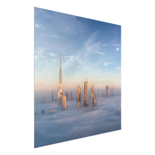 Quadri skyline  Dubai sopra le nuvole