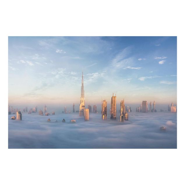 Quadro blu Dubai sopra le nuvole