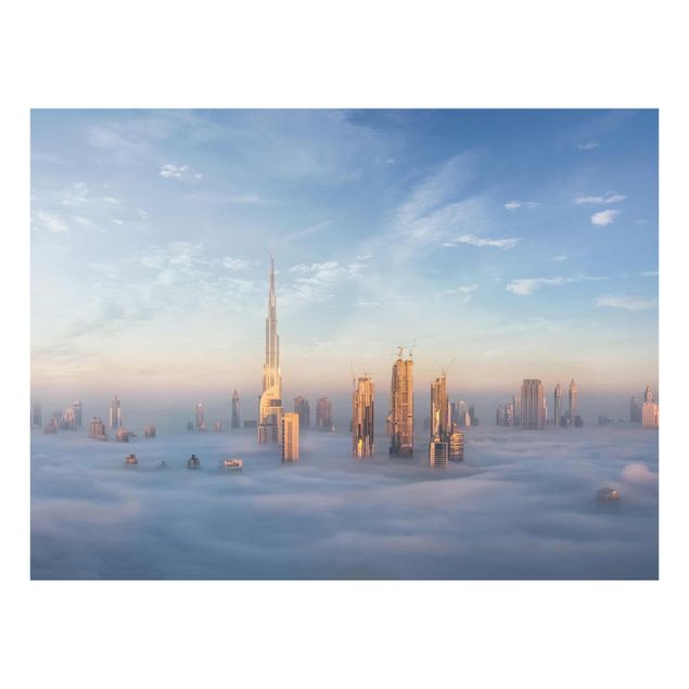 Quadro blu Dubai sopra le nuvole