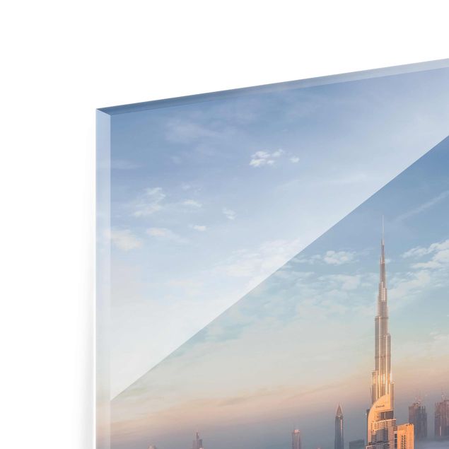 Magnettafel Glas Dubai sopra le nuvole