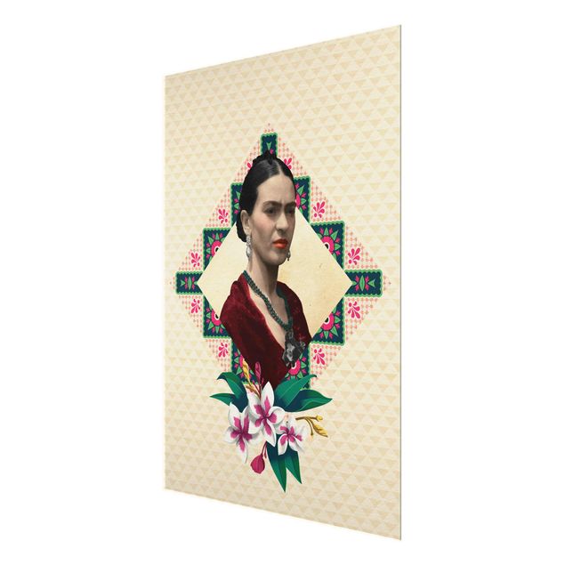 Quadri stampe Frida Kahlo - Fiori e geometria