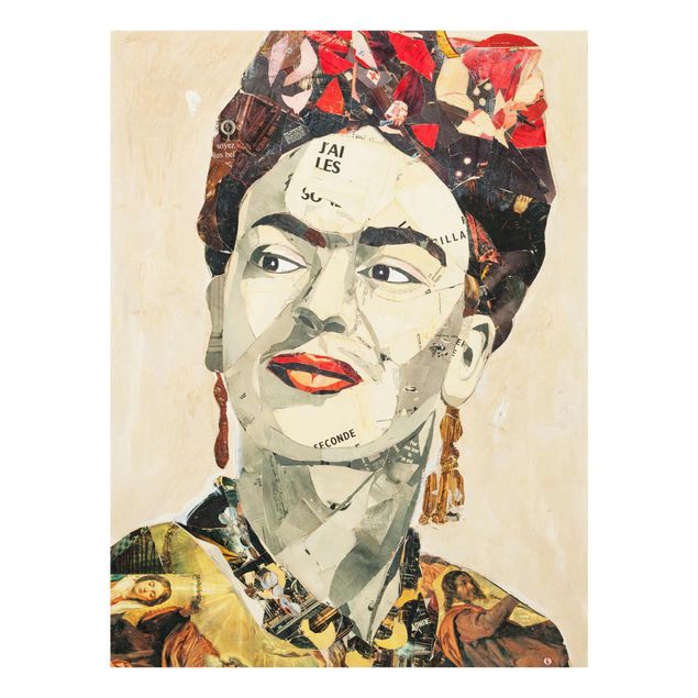 Quadri in vetro riproduzioni Frida Kahlo - Collage n.2