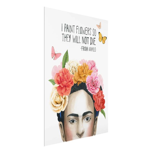 Quadro colorato Pensieri di Frida - Fiori