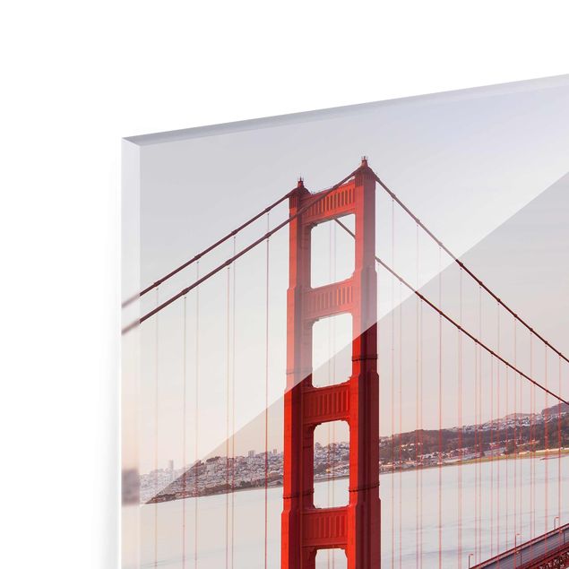 Quadro in vetro - Golden Gate Bridge in San Francisco - Quadrato 1:1