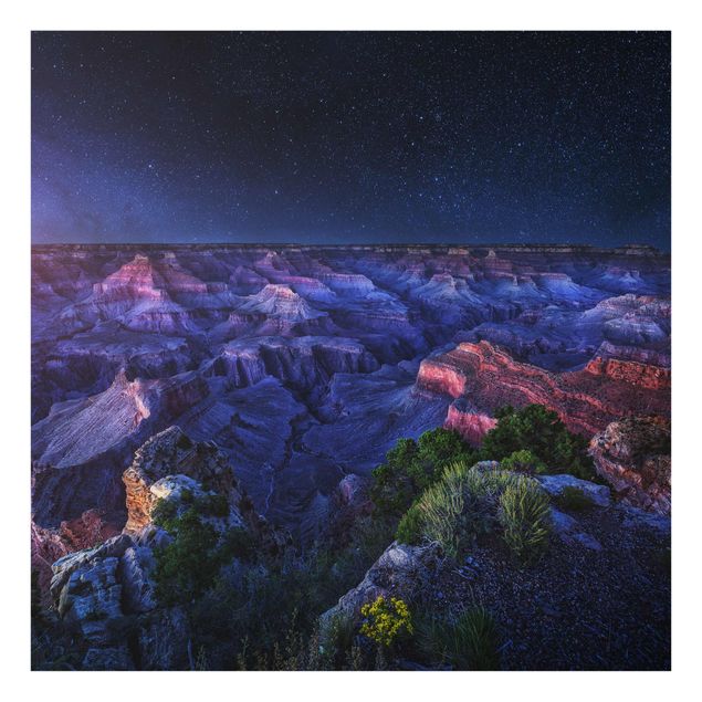 Quadro moderno blu Grand Canyon di notte