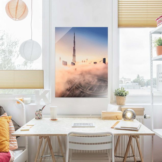Quadro moderno Skyline di celeste di Dubai