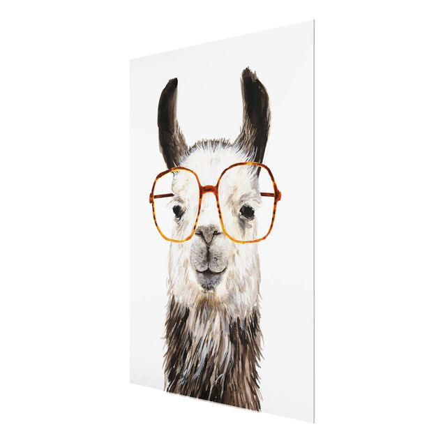 Magnettafel Glas Hip Lama con occhiali IV