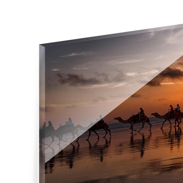Glas Magnetboard Safari in cammello