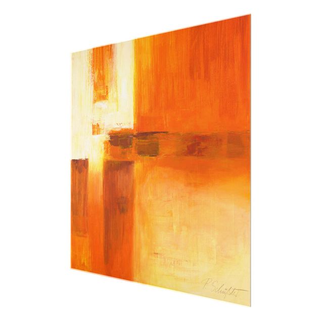 Quadri Petra Schüßler - Composizione in arancione e marrone 01