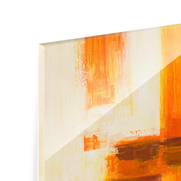 Magnettafel Glas Petra Schüßler - Composizione in arancione e marrone 01