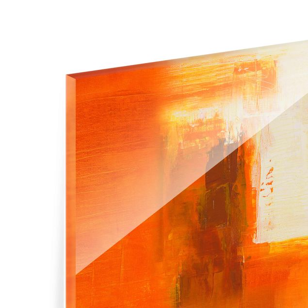 Quadri Petra Schüßler - Composizione in arancione e marrone 02