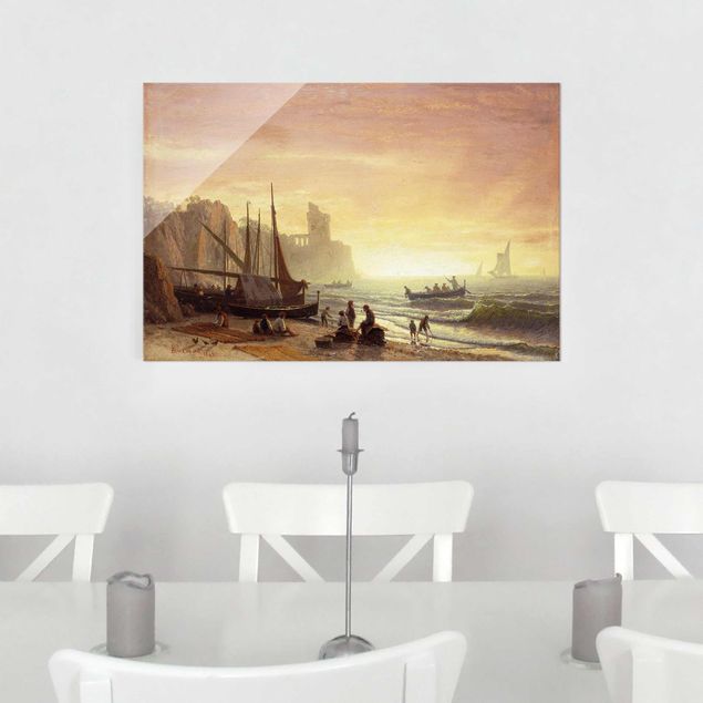 Romanticismo quadri Albert Bierstadt - La flotta da pesca