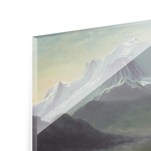 Quadri in vetro riproduzioni Albert Bierstadt - Monte Bianco