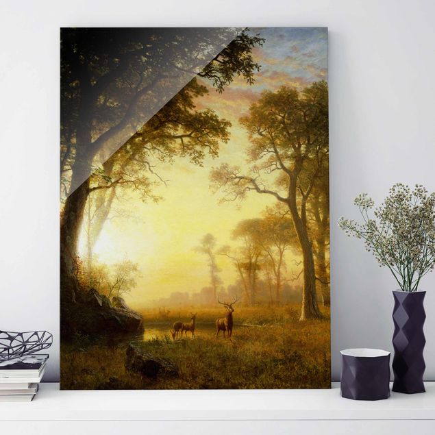 Quadri Romanticismo Albert Bierstadt - Luce nella foresta