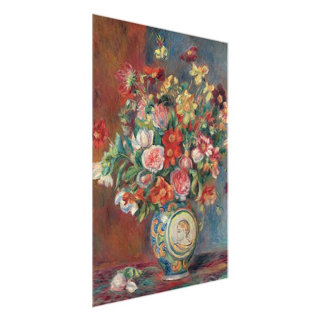 Quadri in vetro con fiori Auguste Renoir - Vaso di fiori