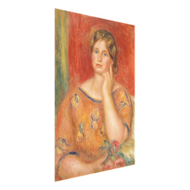 Quadri in vetro riproduzioni Auguste Renoir - La signora Osthaus