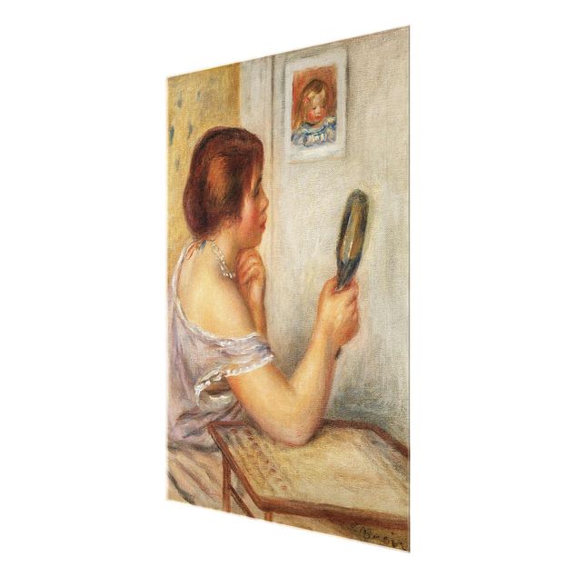 Riproduzioni quadri Auguste Renoir - Gabrielle con lo specchio o Marie Dupuis con lo specchio con il ritratto di Coco