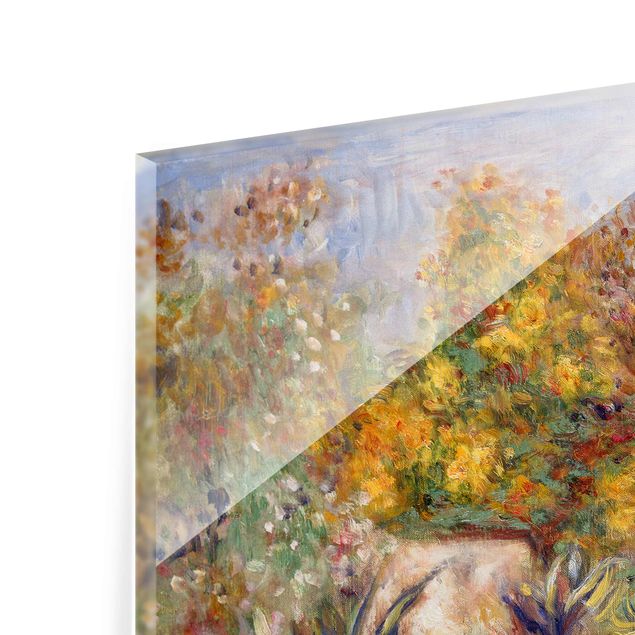 Quadri in vetro con paesaggio Auguste Renoir - Giardino degli ulivi